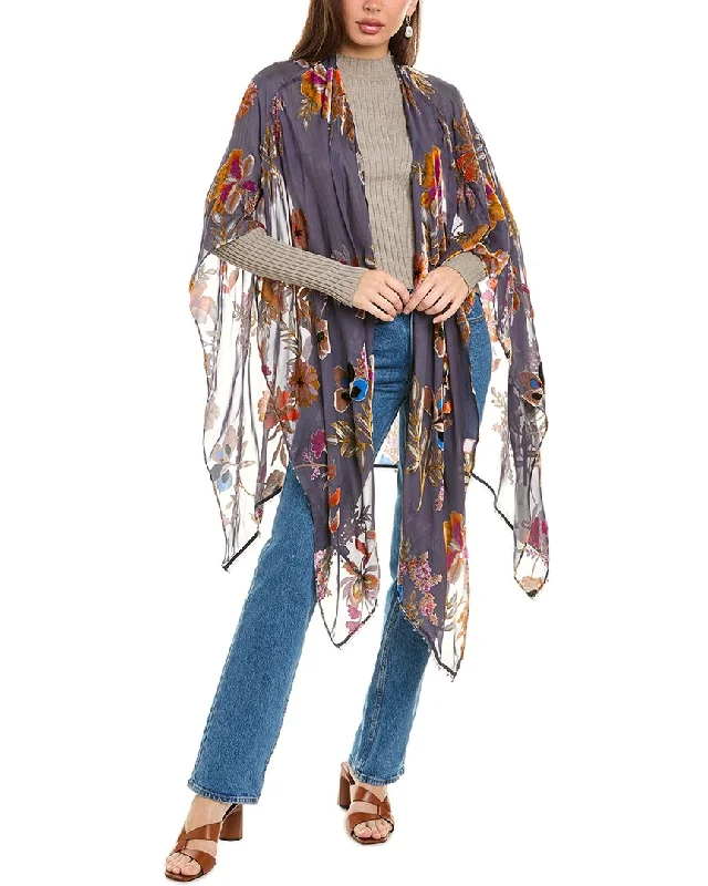 Johnny Was Picone Burnout Velvet Silk-Blend Shawl