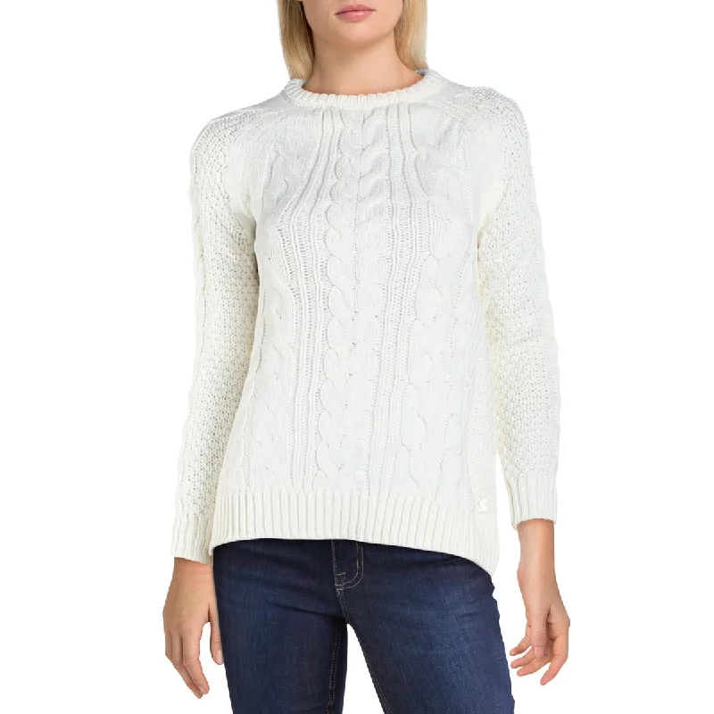 Joules Womens Dawson Wool Blend Cable Knit Sweater