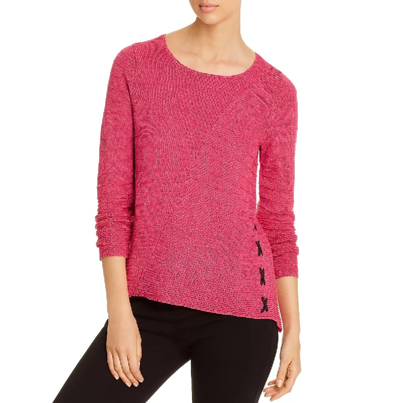 Nic + Zoe Womens Textured Hi-Low Tunic Sweater