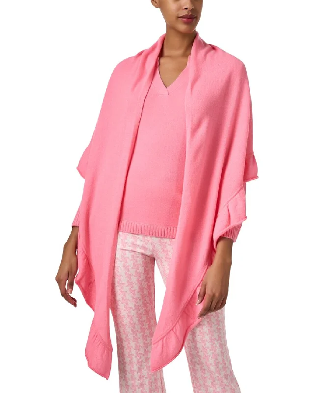 Kinross Ruffle Trim Cashmere Wrap