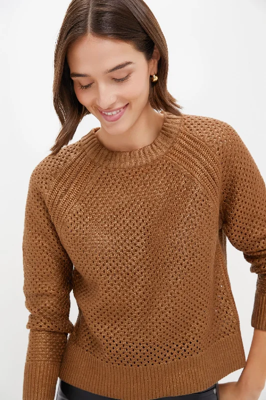 Copper Crochet Aspen Crewneck Sweater