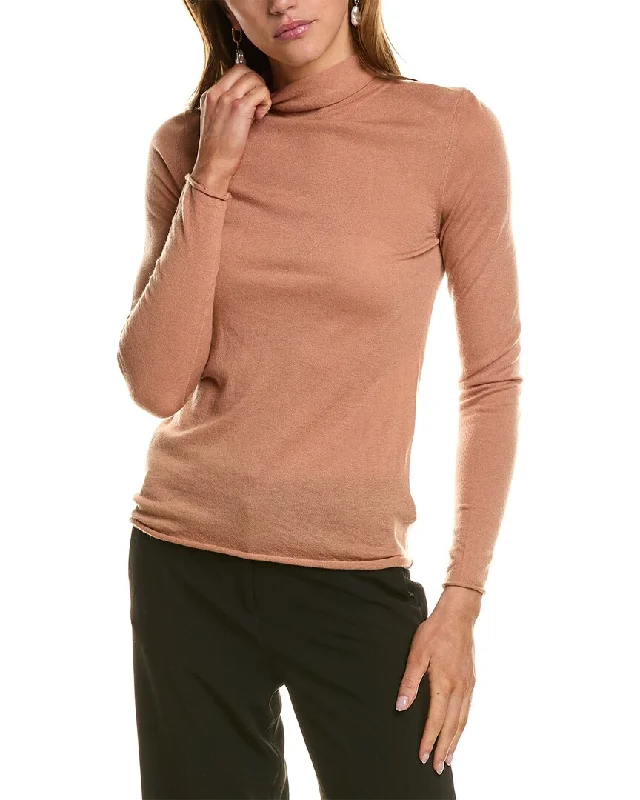 Reiss Emma Wool & Cashmere-Blend Roll Neck Top