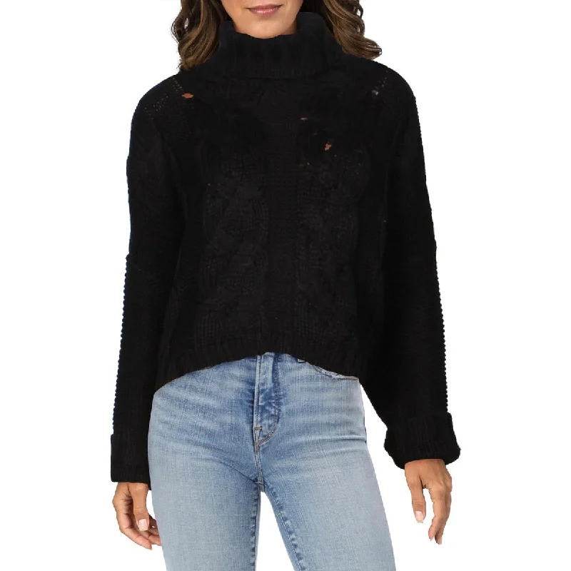 RD Style Womens Cable Knit Long Sleeves Turtleneck Sweater