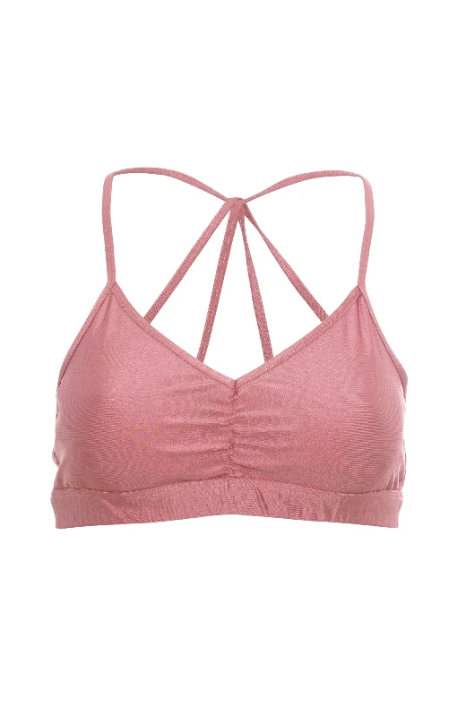 Blush pink sports bra