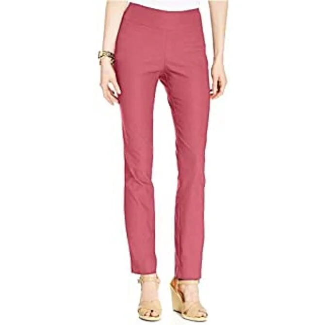 Charter Club Women's Chelsea Twill Cropped Pants Red Size 8