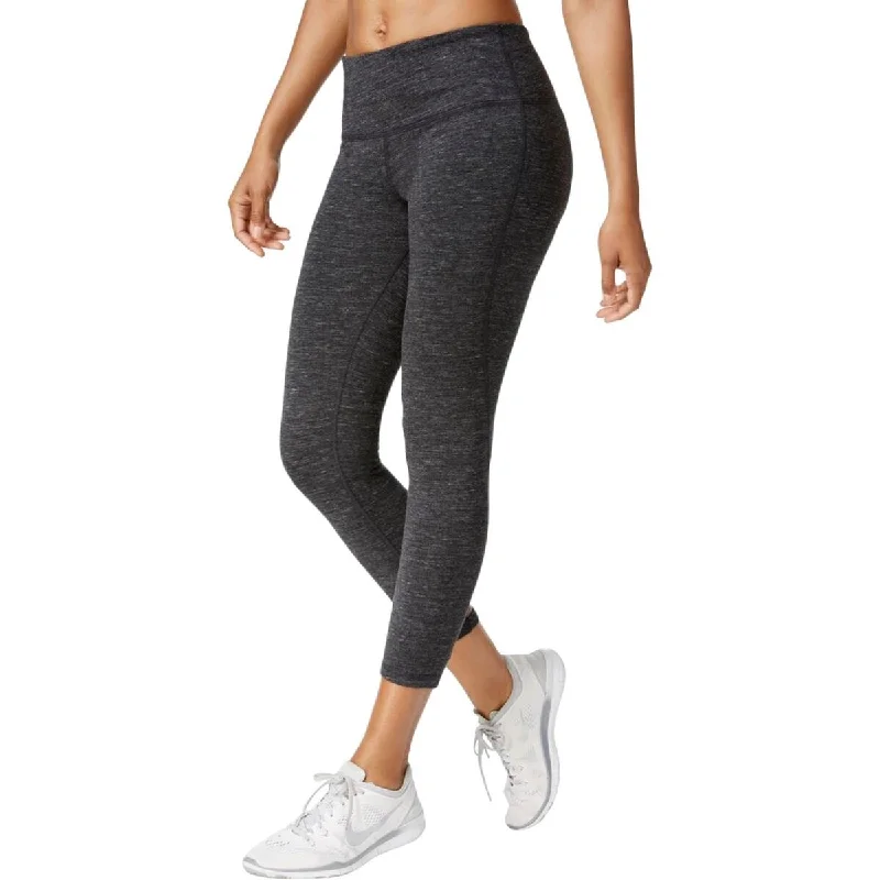 Ideology Women's Heather Cropped Leggings Grey Size Medium - M