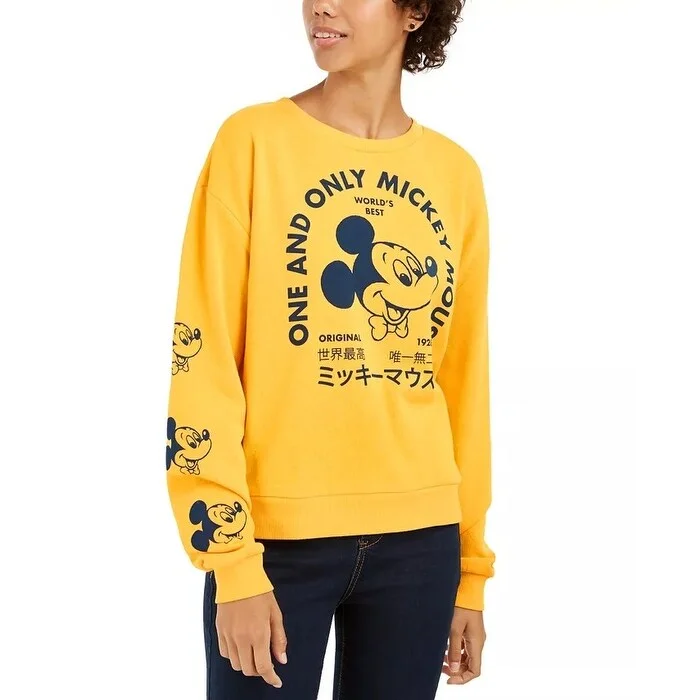 Mad Engine Junior's Disney Mickey Mouse Graphic Sweatshirt Gold Size S - Small