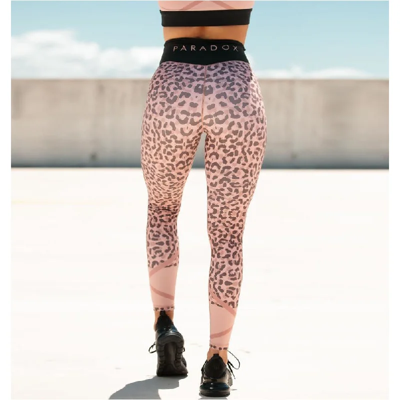 Rose Pink Animal Print Tights