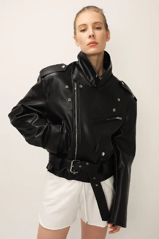 Emma Pleather Rider Jacket