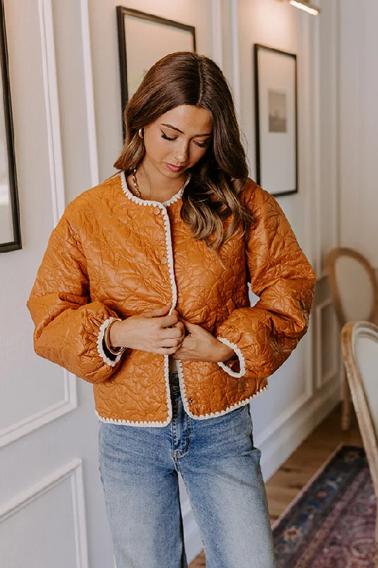 Fall Festival Quilted Jacket in Pumpkin