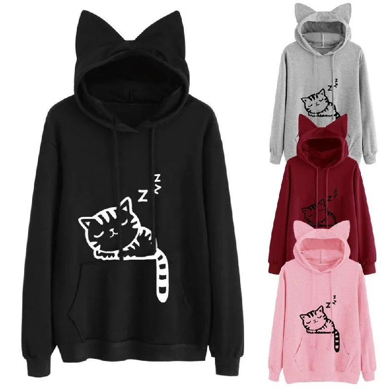 SLEEPING KITTY HOODIE