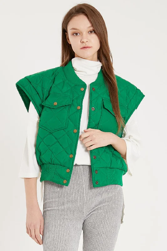 Tanner Diamond Quilted Crop Vest