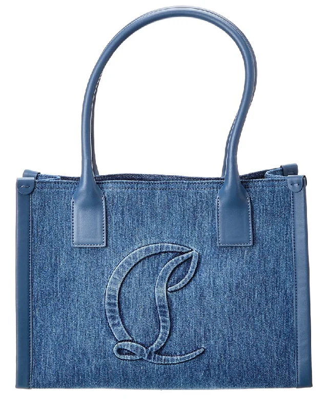 Christian Louboutin By My Side Small Denim & Leather Tote