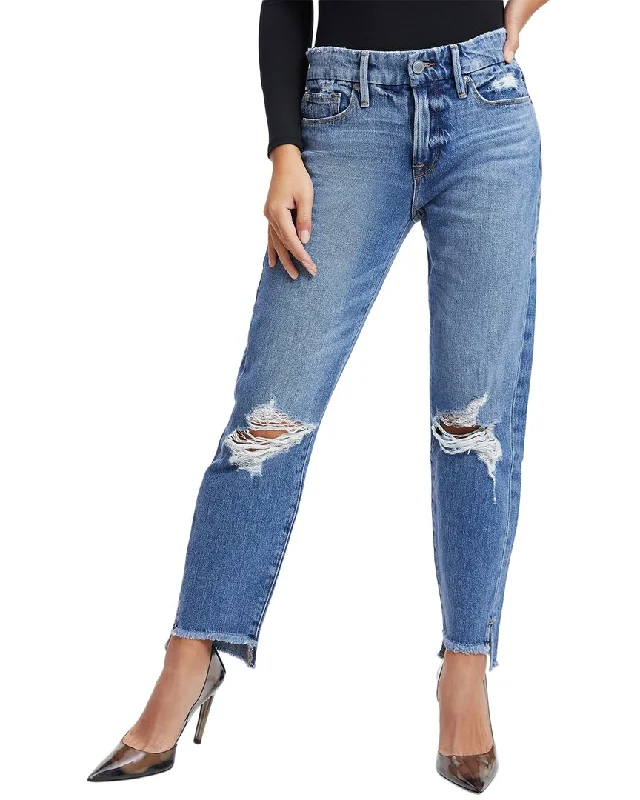 GOOD AMERICAN Good Girlfriend Blue Mid-Rise Jean