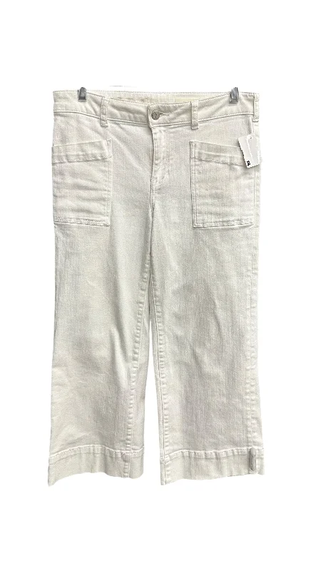 Jeans Cropped By Pilcro In White, Size: 6