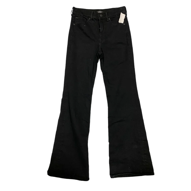 Jeans Flared By Express In Black, Size: 2