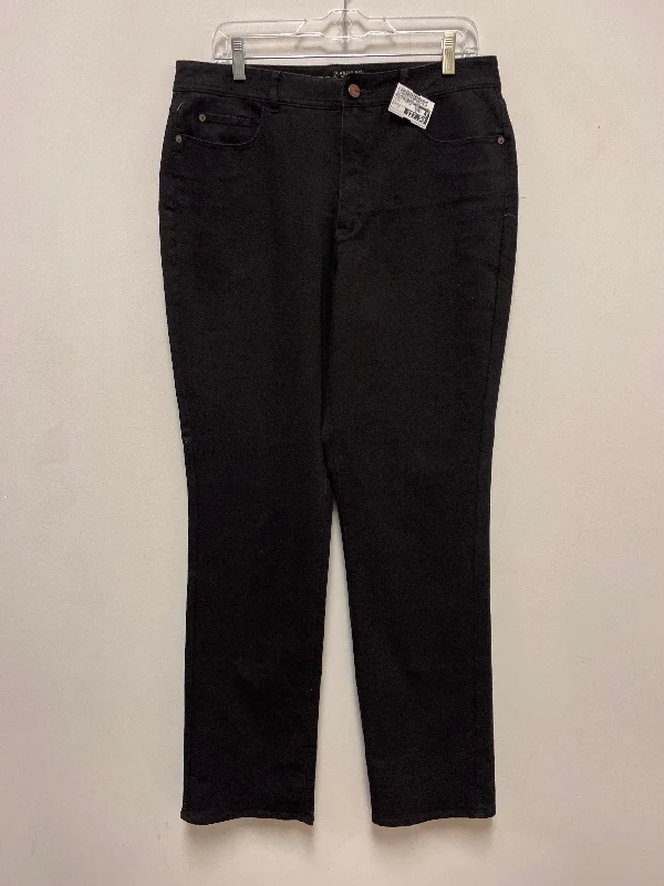 Jeans Straight By Coldwater Creek In Black, Size: 12