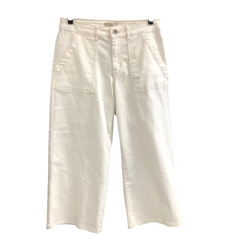 Jeans Wide Leg By Logo In White, Size: 6