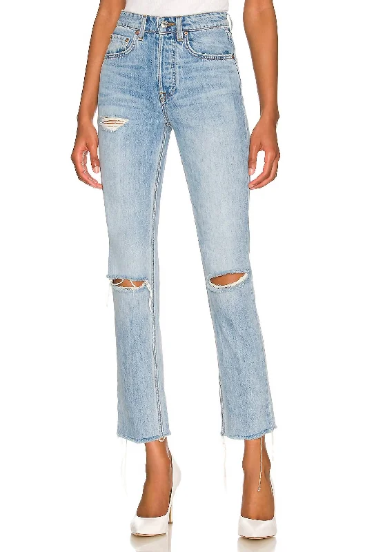 Karolina High Rise Straight Crop Jean In Point Loma Blue