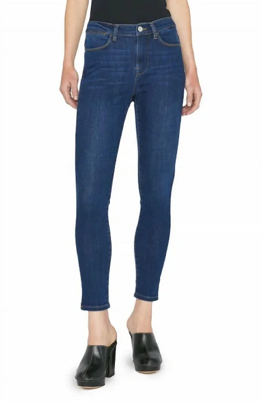 Le High Skinny Slit Hem In Blue