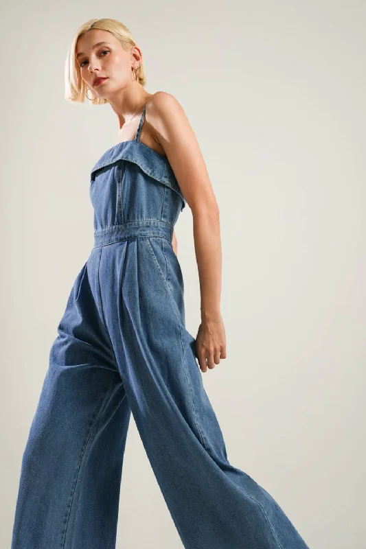 URBAN ELEGANCE DENIM JUMPSUIT