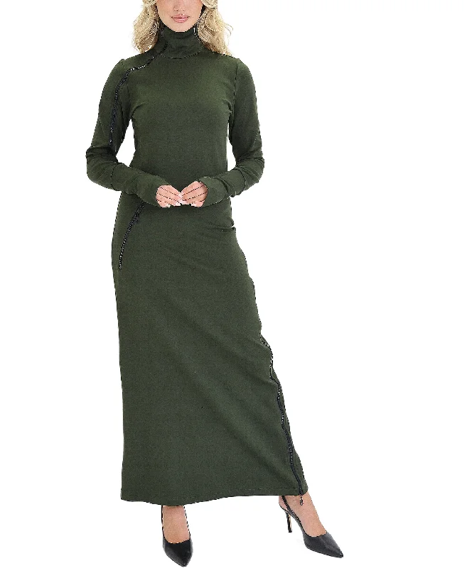 Mock Neck Maxi Dress