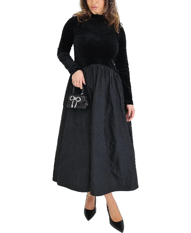 Velvet Combo Maxi Dress