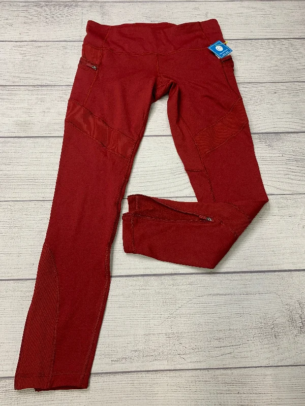 Red Athletic Leggings Lululemon, Size 10