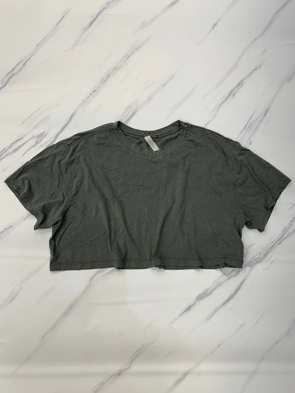 Athletic Top Short Sleeve By Lululemon In Green, Size: 10