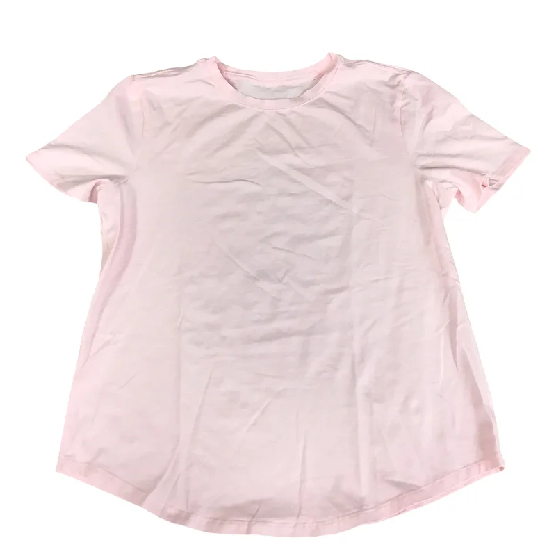 Athletic Top Short Sleeve By Lululemon In Pink, Size: S