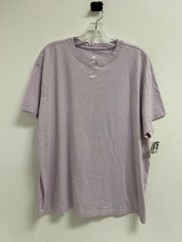 Athletic Top Short Sleeve By Nike Apparel In Purple, Size: Xl