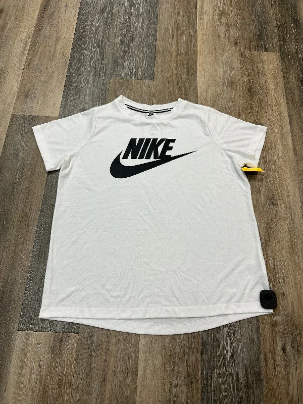 Athletic Top Short Sleeve By Nike Apparel In White, Size: Xl