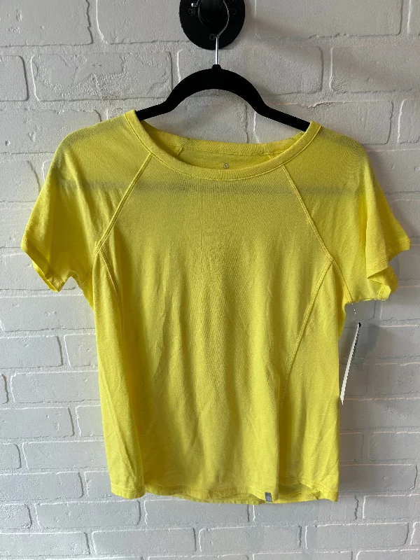 Athletic Top Short Sleeve By Talbots In Yellow, Size: Mp