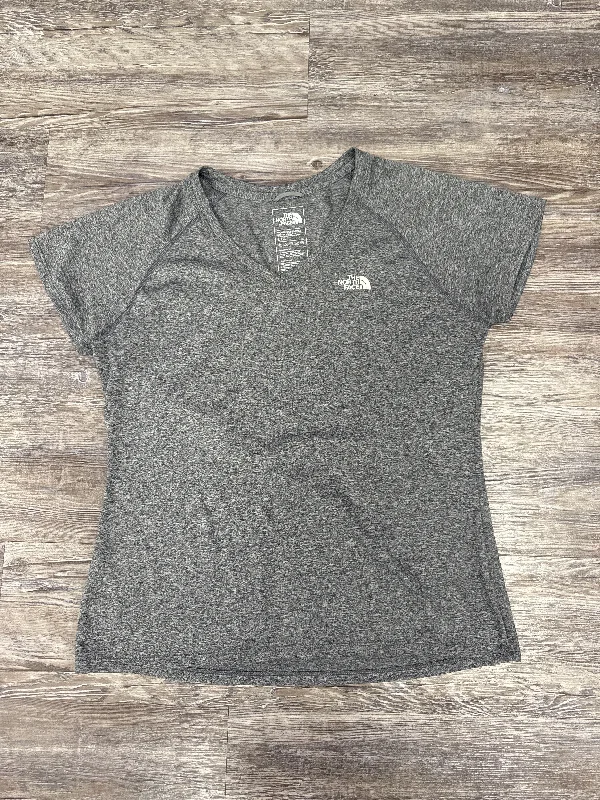 Athletic Top Short Sleeve By The North Face In Grey, Size: L