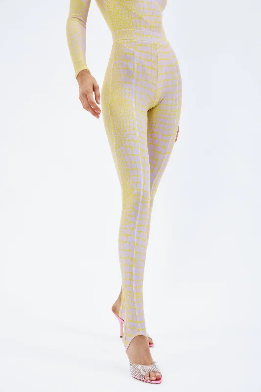 Carlin Yellow Lilac Leggings