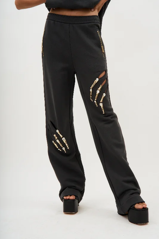 Claw Cutout Charcoal Sweatpant