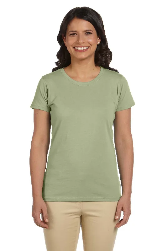 Econscious Womens Heather Sueded Short Sleeve Crewneck T-Shirt - Wasabi Green