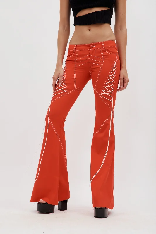 Flared Lace Up Chilli Rainwear Pants