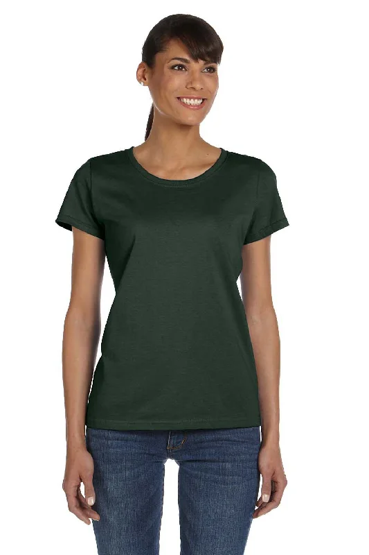 Fruit Of The Loom Womens HD Jersey Short Sleeve Crewneck T-Shirt - Forest Green