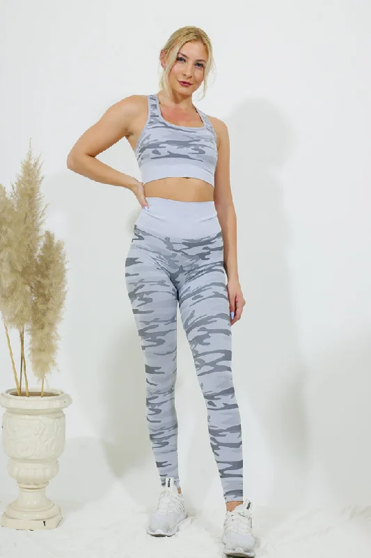 Legging and Top Set - Army Gray