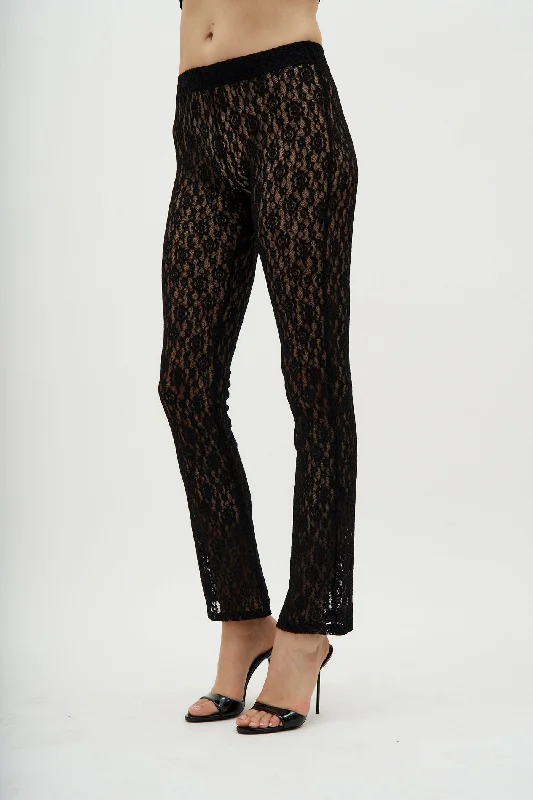 Low Rise Black Lace Legging