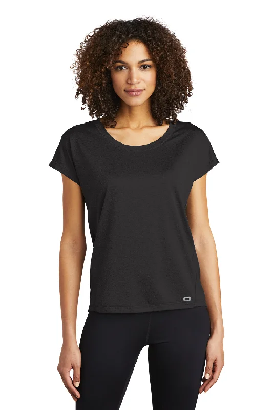 Ogio Womens Endurance Pulse Moisture Wicking Short Sleeve Crewneck T-Shirt - Blacktop