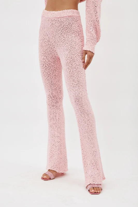 Pink Knitwear Pants