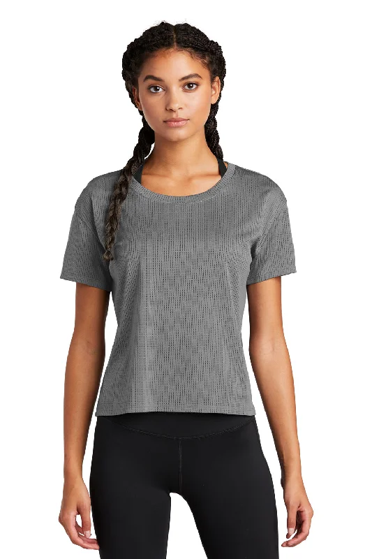 Sport-Tek Womens Draft Crop Short Sleeve Crewneck T-Shirt - Dark Grey