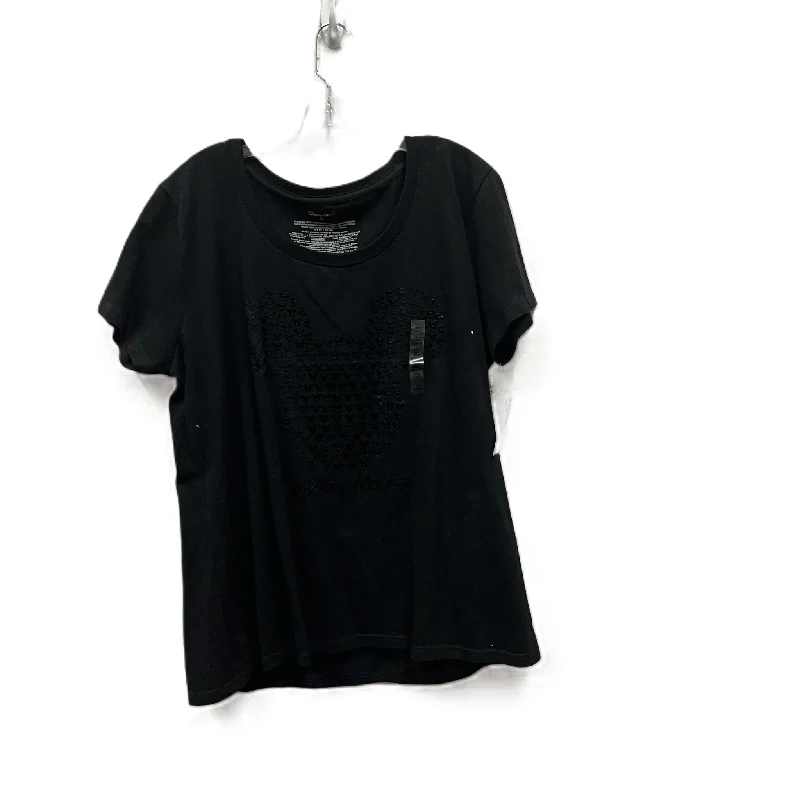 Top Short Sleeve Basic By Disney Store In Black, Size: 2x