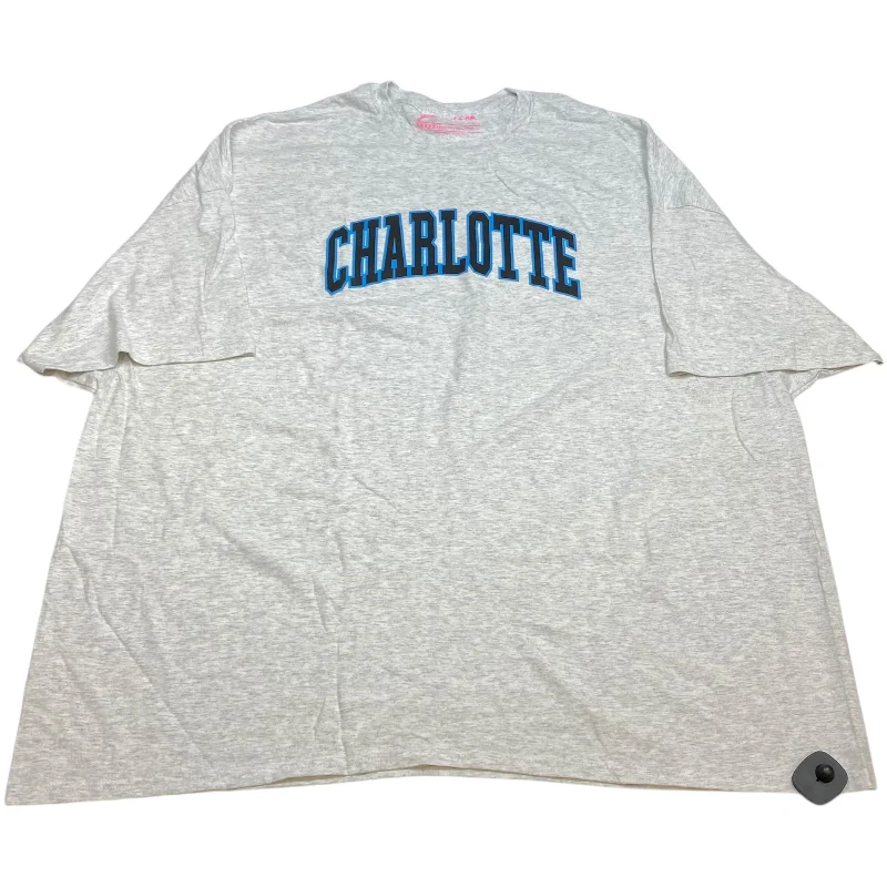 Top Short Sleeve By Girl Tribe Co In Grey, Size: 4x