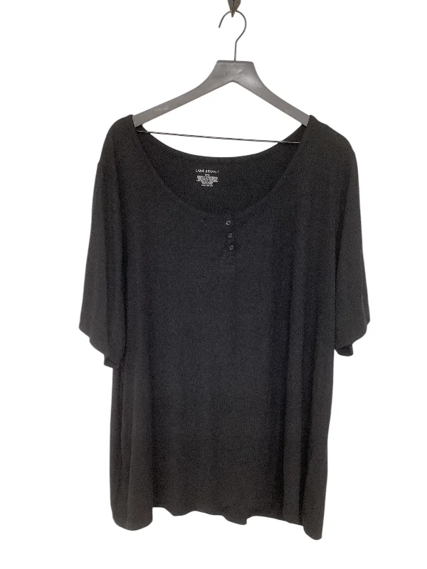 Top Short Sleeve By Lane Bryant In Black, Size: 4x