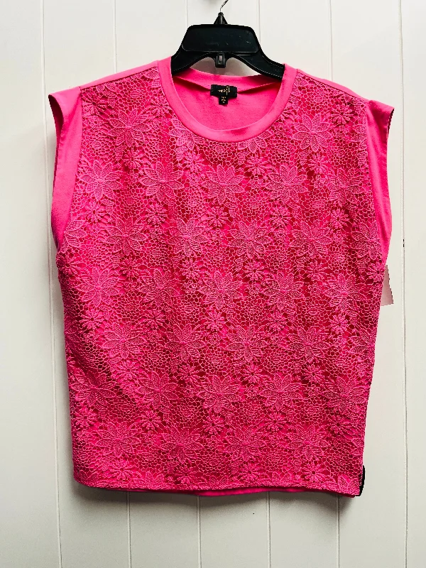 Top Short Sleeve By ontwelfth In Pink, Size: Xl