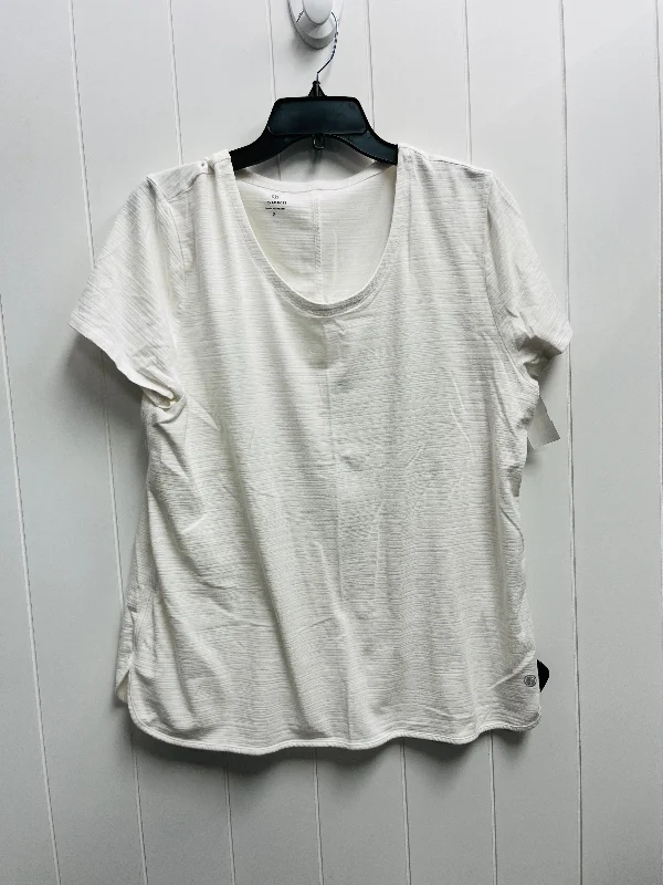 Top Short Sleeve By Talbots In White, Size: Xl