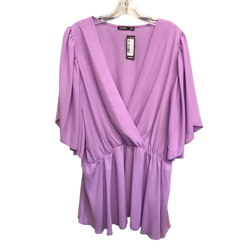 Top Ss By Boohoo Boutique In Purple, Size:3X